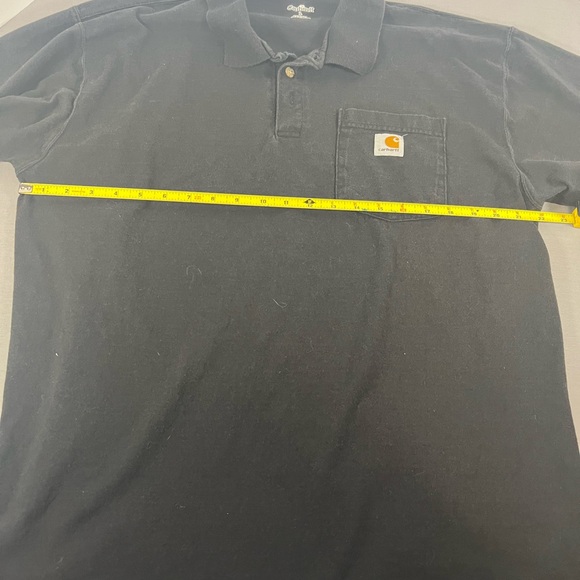Carhartt Polo Shirt Mens Large Black Original Fit Pocket Performance Work - Picture 5 of 9